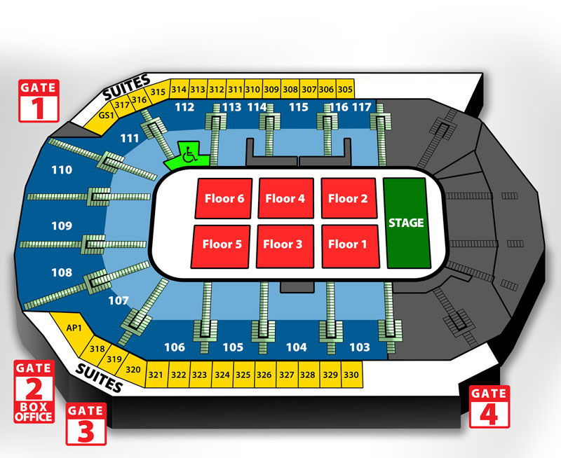 Large Concert Seating seating chart
