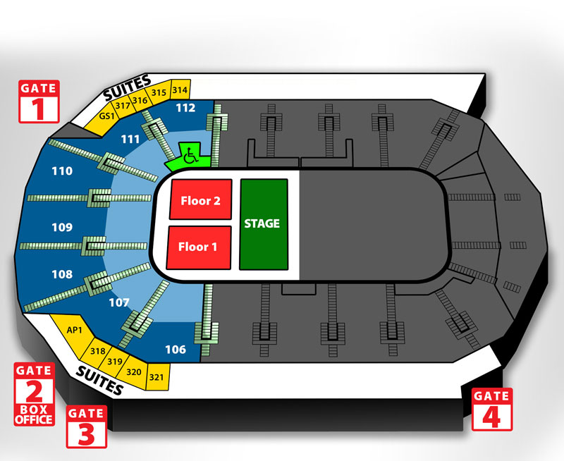 Small Concert Seating seating chart