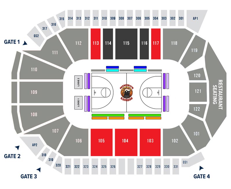 Windsor Express seating chart